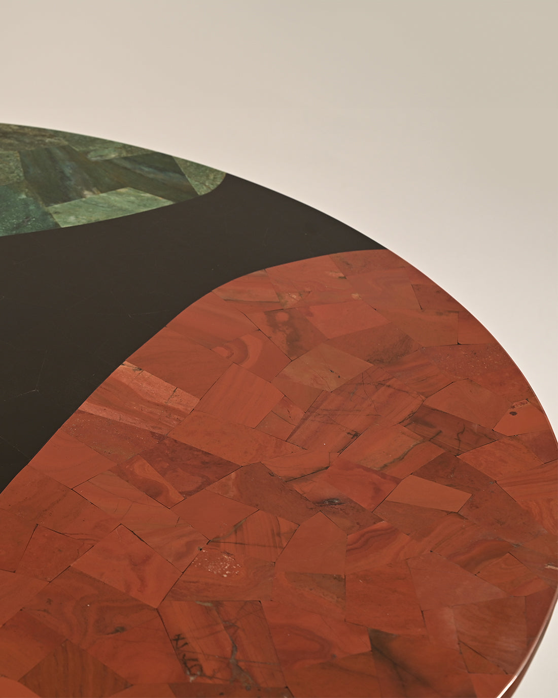 Jasper Coffee Table - Red, Black & Green / Jasper Stone / 91L X 91W X 45H In Cms - Indoor Furniture