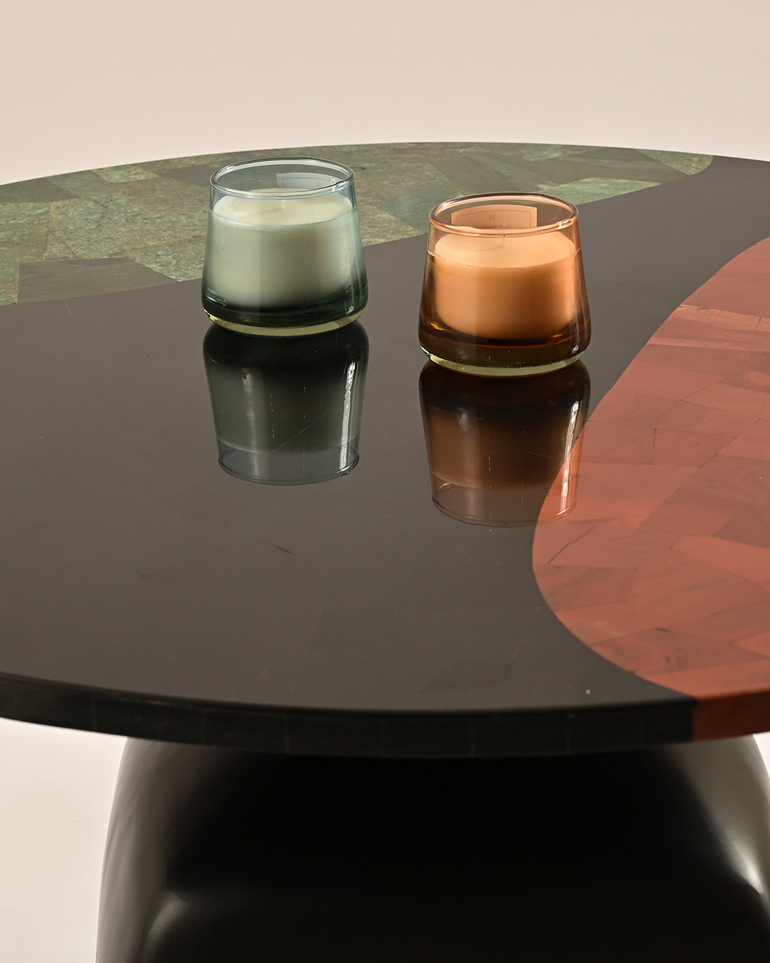 Jasper Coffee Table - Red, Black & Green / Jasper Stone / 91L X 91W X 45H In Cms - Indoor Furniture
