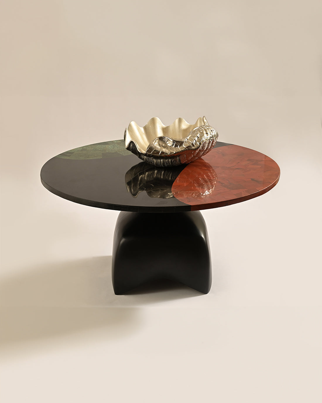Jasper Coffee Table - Red, Black & Green / Jasper Stone / 91L X 91W X 45H In Cms - Indoor Furniture