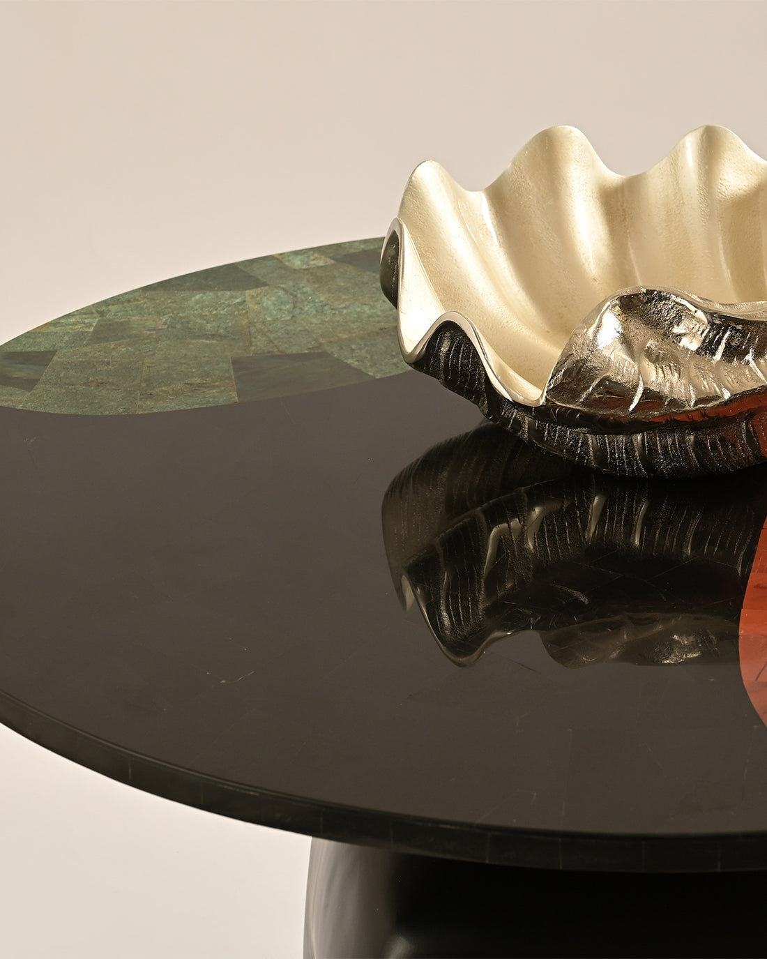 Jasper Coffee Table - Red, Black & Green / Jasper Stone / 91L X 91W X 45H In Cms - Indoor Furniture