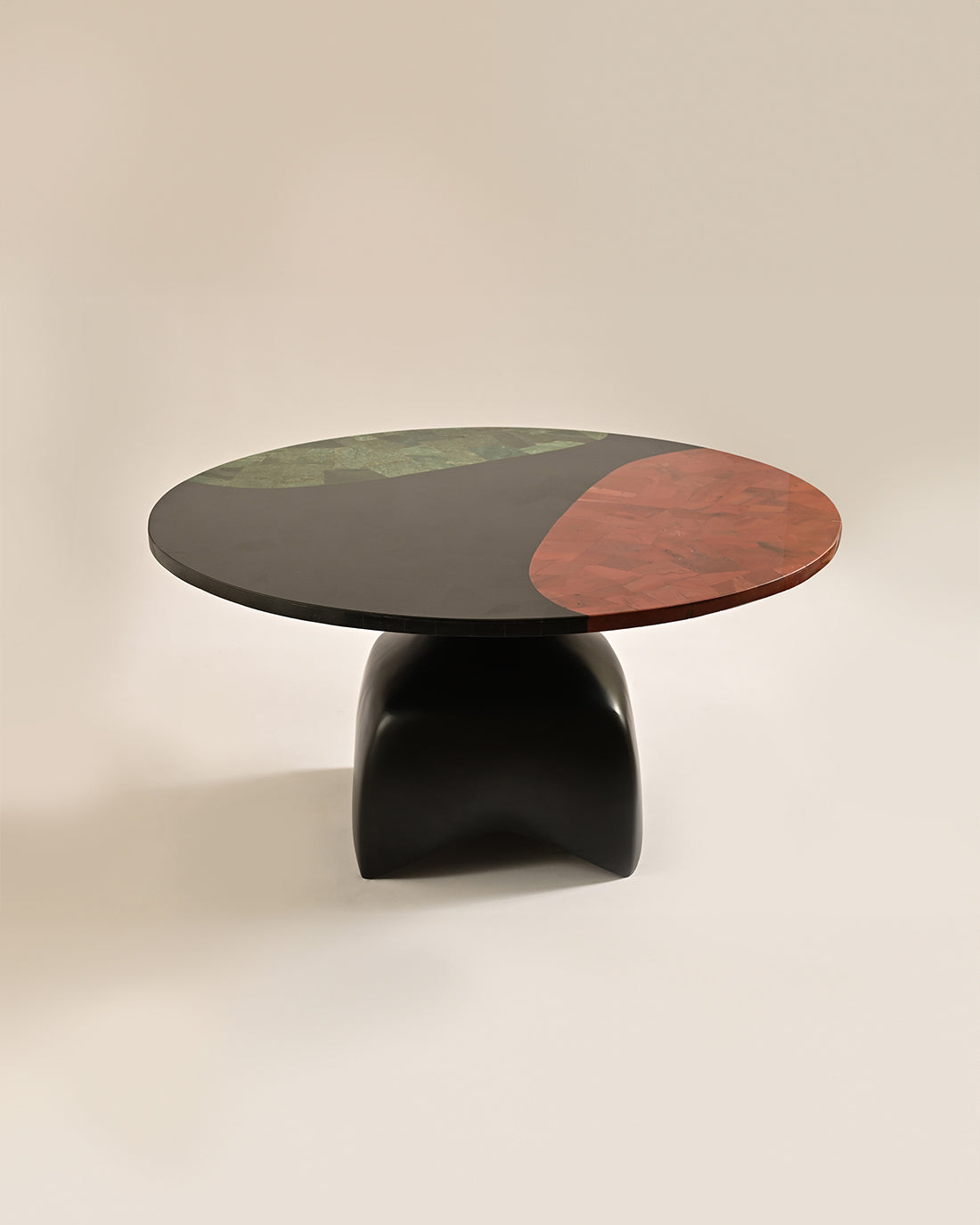 Jasper Coffee Table - Red, Black & Green / Jasper Stone / 91L X 91W X 45H In Cms - Indoor Furniture