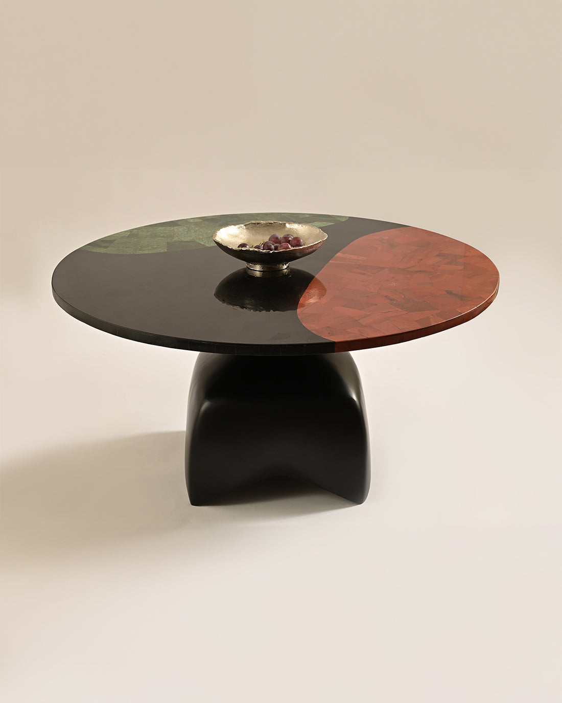 Jasper Coffee Table - Red, Black & Green / Jasper Stone / 91L X 91W X 45H In Cms - Indoor Furniture