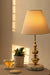 Jaypore Lamp - Natural / Marble, Brass and fabric - Lighting