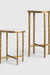 Jelo Indoor Accent Table Set of 2 - Aluminium + Marble / L:30 x B:30 x H:61 In cm - Indoor Furniture