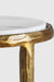 Jelo Indoor Accent Table Set of 2 - Aluminium + Marble / L:30 x B:30 x H:61 In cm - Indoor Furniture