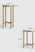 Jelo Indoor Accent Table Set of 2 - Aluminium + Marble / L:30 x B:30 x H:61 In cm - Indoor Furniture