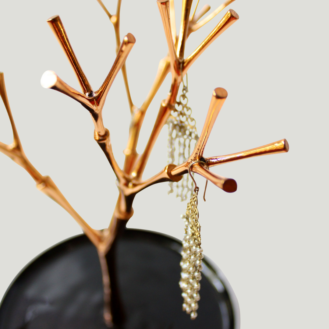 Jewel Tree - Black and Copper / Brass and Aluminium / 200mm x 200mm x 256 - Décor