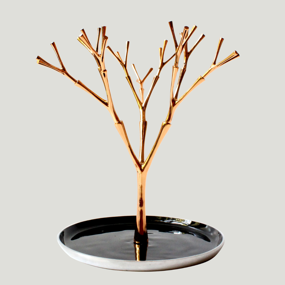 Jewel Tree - Black and Copper / Brass and Aluminium / 200mm x 200mm x 256 - Décor