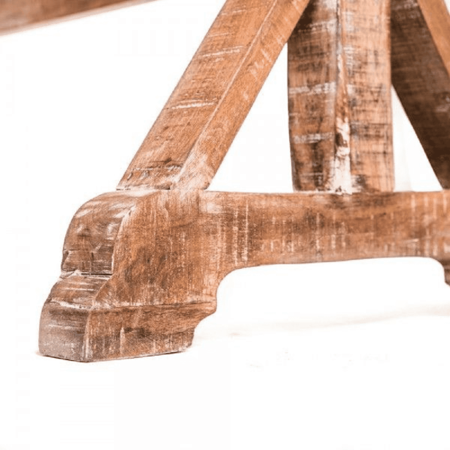 Jose Farmhouse Dining Table - Natural / Wood / L:160 x D:90 x H:76 in cm - Indoor Furniture