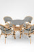 V Popsicle Cane Table With Armrest And Chairs Set
