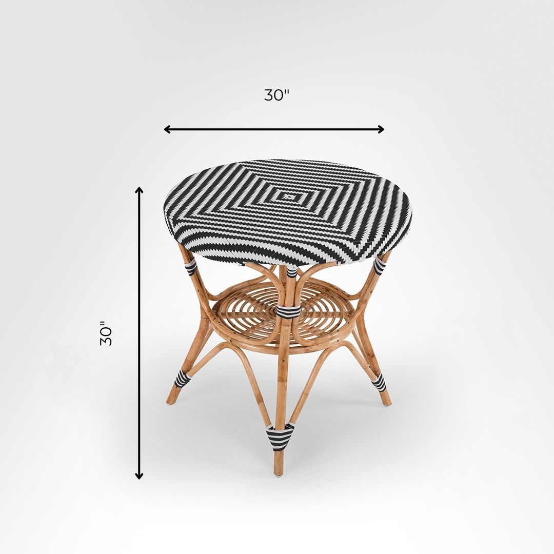 V Popsicle Cane Table With Armrest And Chairs Set