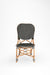 K Popsicle Cane Chair - W: 17’’ D: 18’’ H: 38’’ SH: 19’’ / Black and White / Cane Frame and PVC Weaving - Outdoor