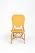 K Popsicle Cane Chair - W: 17’’ D: 18’’ H: 38’’ SH: 19’’ / Yellow and White / Cane Frame and PVC Weaving - Outdoor