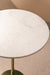 Kairos Side Table - Marble Top - White & Gold / 41 x W:41 x H:56 In Cms / Marble & Metal - Indoor Furniture