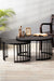 Kaizen Nested Side Table - Set of 02 - Black / Large:- L:78 x W:78 x W:42 and Small:- L:58 x W:58 x H:37 In cms / Metal