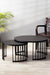 Kaizen Nested Side Table - Set of 02 - Black / Large:- L:78 x W:78 x W:42 and Small:- L:58 x W:58 x H:37 In cms / Metal