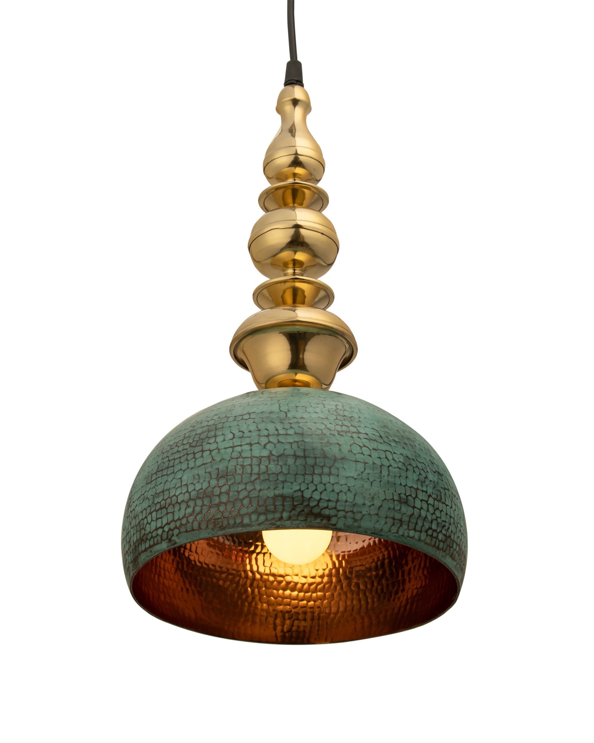 Kalash 2 - Green / Brass and copper - Lighting