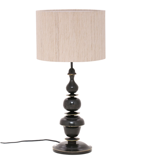 Kalash Table Lamp - Antique / Brass and fabric - Lighting
