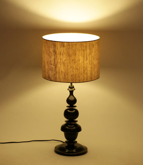 Kalash Table Lamp - Antique / Brass and fabric - Lighting