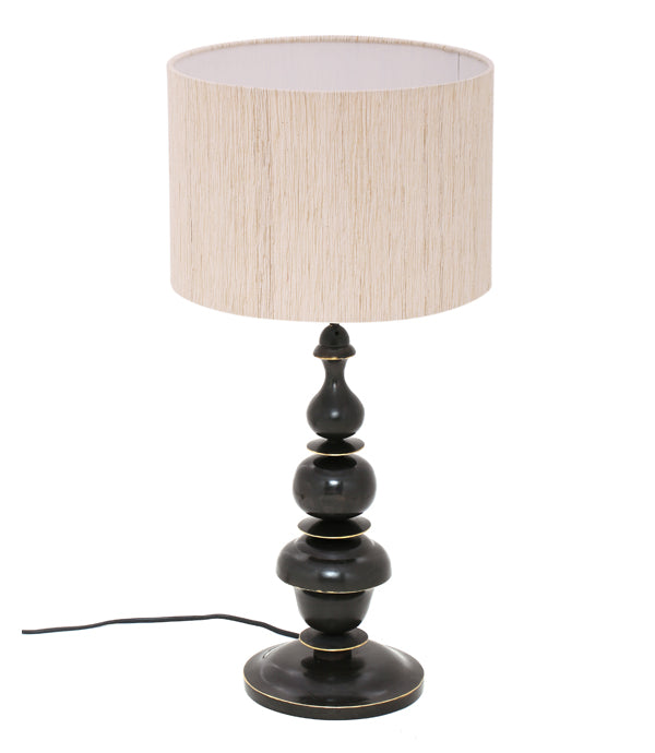 Kalash Table Lamp - Antique / Brass and fabric - Lighting