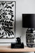 Kalla Petal Table Lamp - Mild Steel & Bone & Resin & Cotton / Black - Lighting
