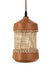 Kamrup Pendant Lamp - Natural / Terracotta and cane / D: 5.5’’ H: 9.5’’; Wire: 19’’ - Lighting