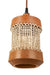 Kamrup Pendant Lamp - Natural / Terracotta and cane / D: 5.5’’ H: 9.5’’; Wire: 19’’ - Lighting