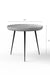 Kangaroo June Side Table - L:18’’ x B:18’’ x H:16’’ In Inches / Cement Grey Pigmented GFRC Top; Black Powder Coat Mild