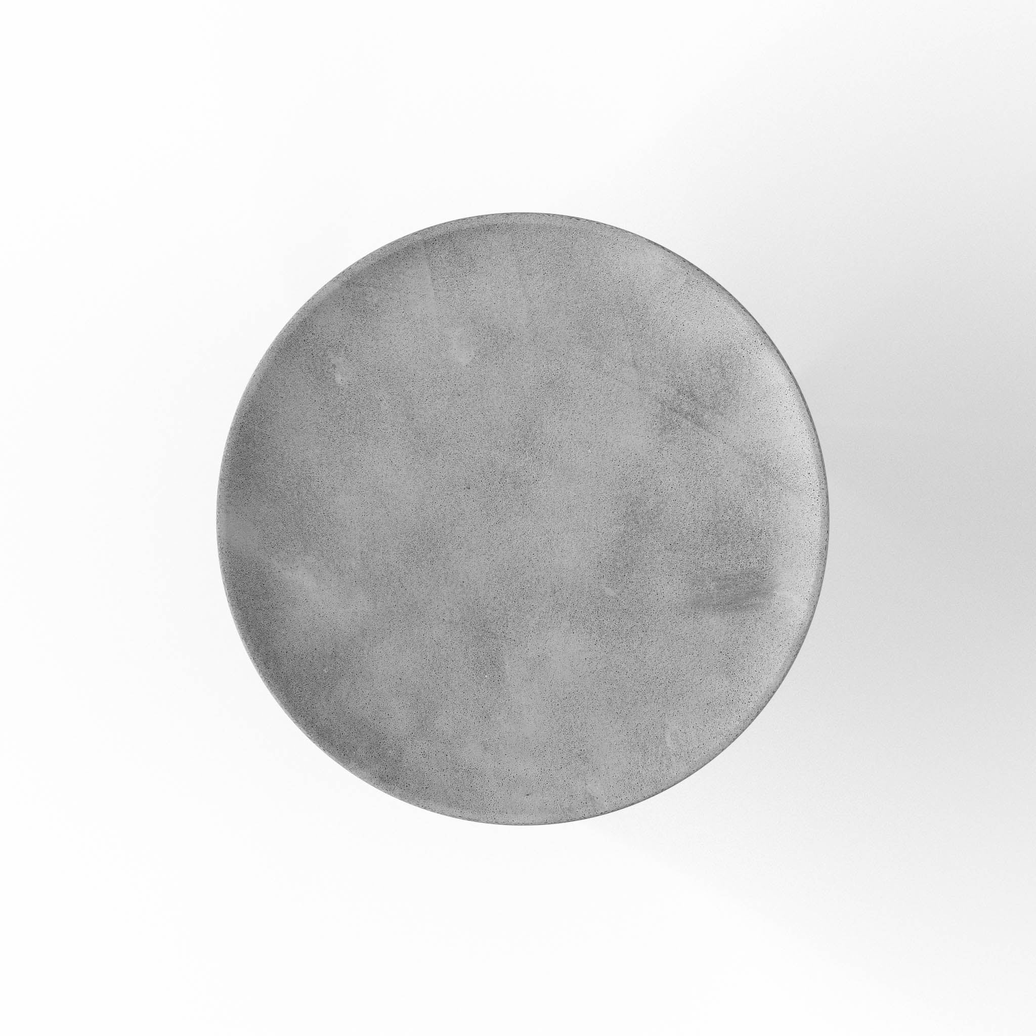 Kangaroo June Side Table - L:18’’ x B:18’’ x H:16’’ In Inches / Cement Grey Pigmented GFRC Top; Black Powder Coat Mild