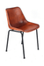 Kauff Leather Dining Chair | Set Of 2 - Brown and Black / Leather and MS / L:42 x D:52 x H:78 in cm - Indoor Furniture