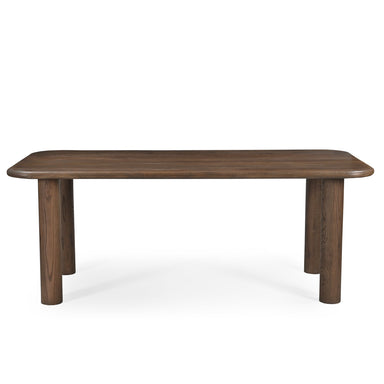 Kaya Dining Table - Walnut / Oak Wood / L: 200.66 x B: 99.06 x H: 76.20 cms - Indoor Furniture