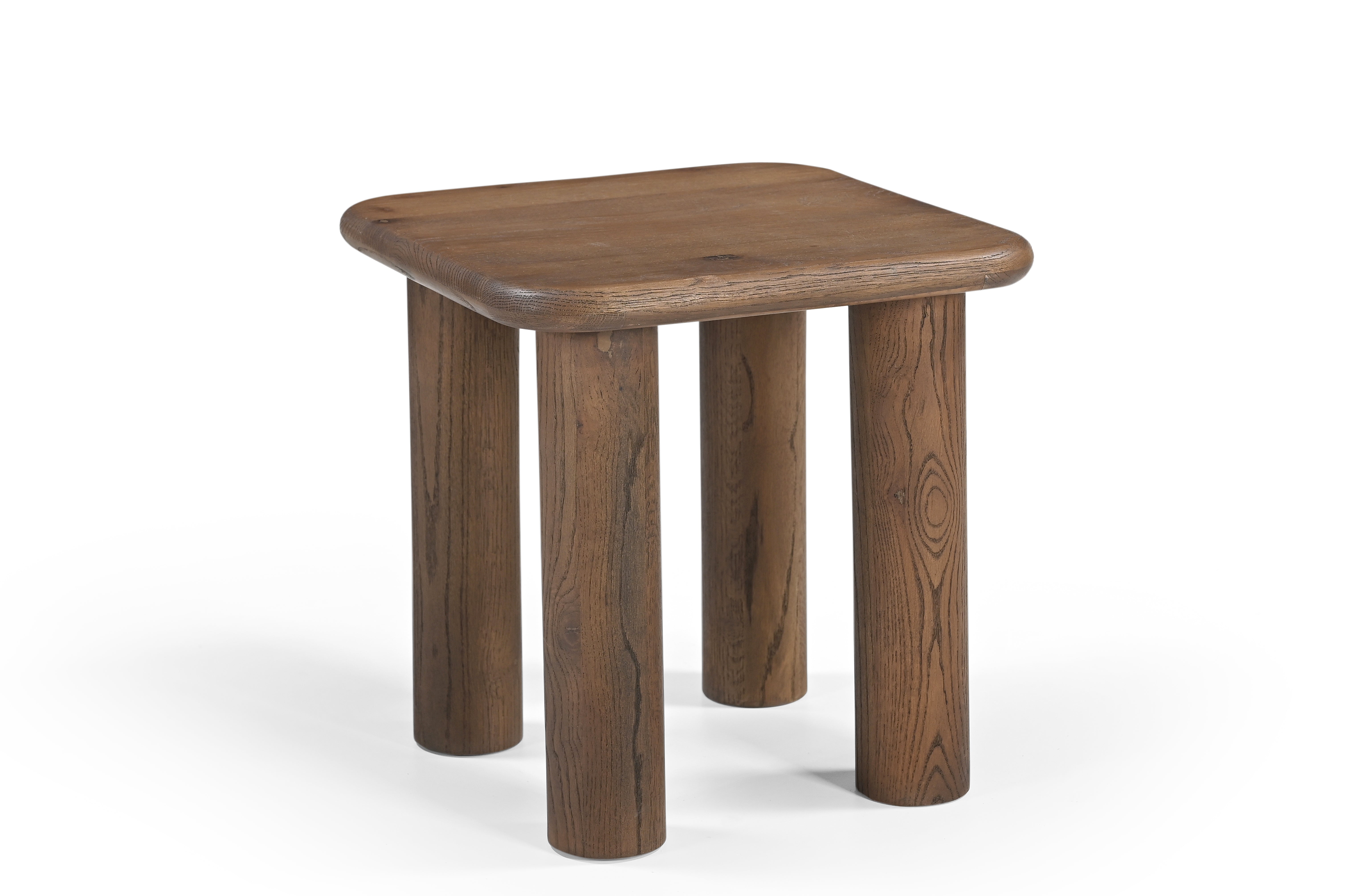 Kaya End Table - Walnut / Oak Wood / L: 50.80 x B: 50.80 x H: 50.80 cms - Indoor Furniture