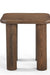Kaya End Table - Walnut / Oak Wood / L: 50.80 x B: 50.80 x H: 50.80 cms - Indoor Furniture