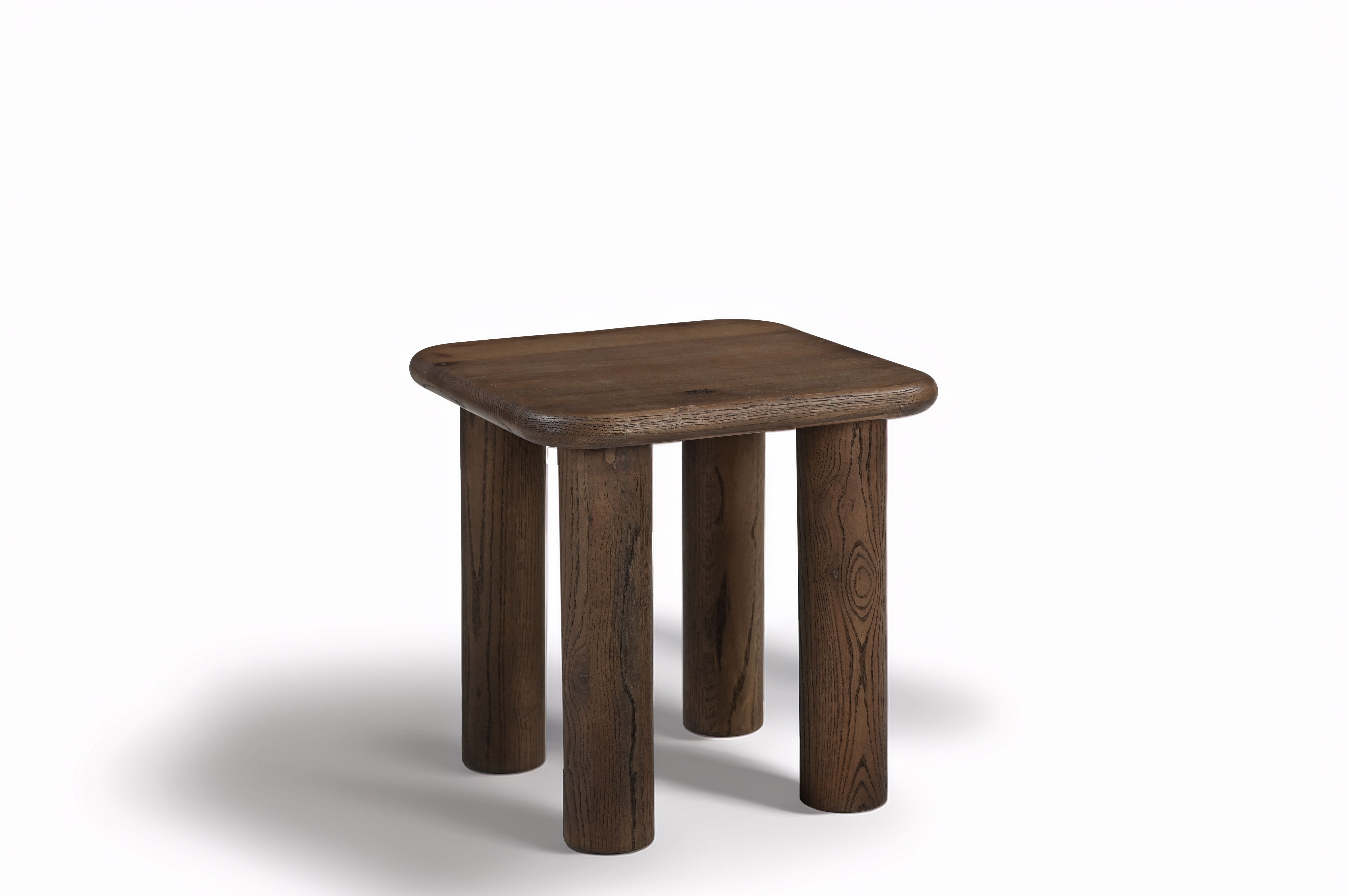 Kaya End Table - Walnut / Oak Wood / L: 50.80 x B: 50.80 x H: 50.80 cms - Indoor Furniture