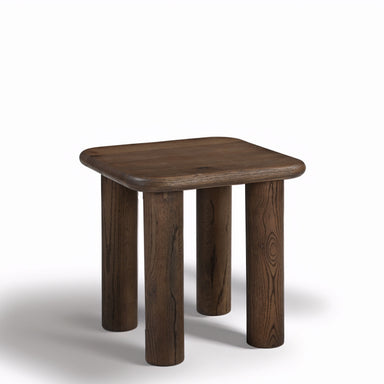 Kaya End Table - Walnut / Oak Wood / L: 50.80 x B: 50.80 x H: 50.80 cms - Indoor Furniture