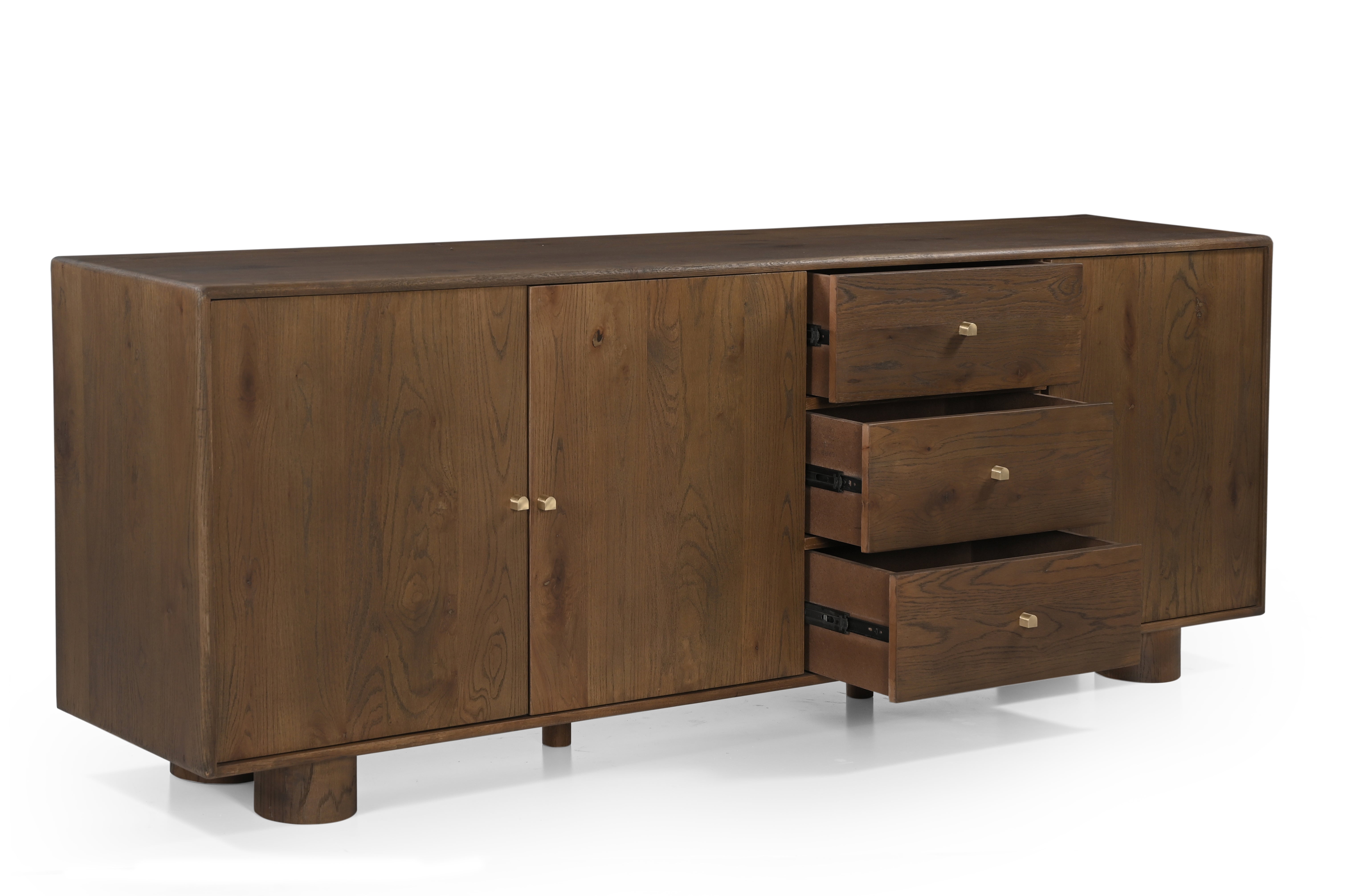 Kaya Sideboard - Walnut / Oak Wood / L: 180.34 x B: 45.72 x H: 78.74 cms - Indoor Furniture