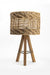 Kayu Table Lamp - Natural Fibres & Wood / L:35 x B:35 x H:61 In cm - Lighting