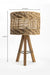 Kayu Table Lamp - Natural Fibres & Wood / L:35 x B:35 x H:61 In cm - Lighting