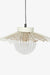 Keshi Hanging Lamp Small - White and Gold / 40 L x 40 W x 21 H cm / Mild Steel and Glass - Lighting