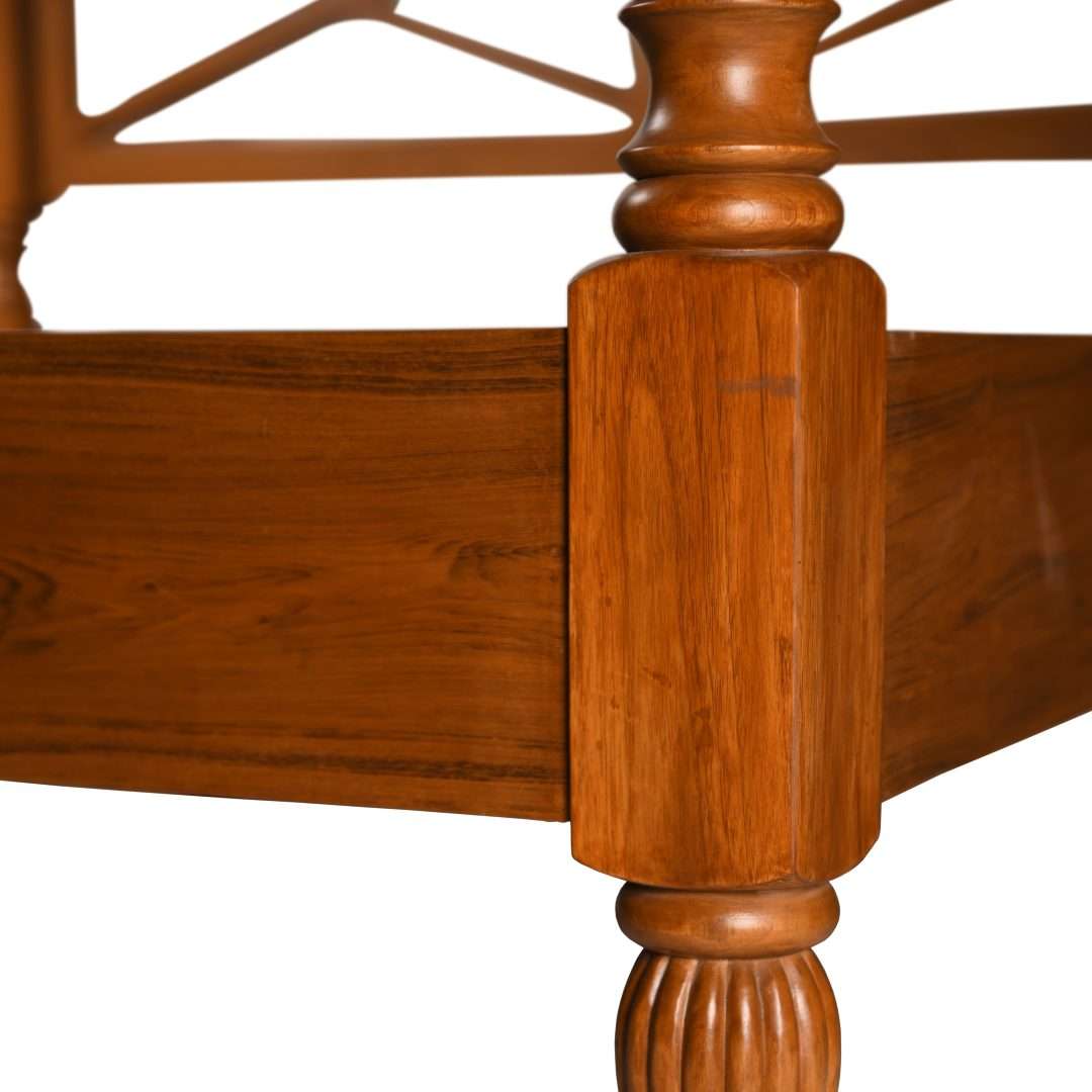 Khelma Teak Wood Poster Bed - Furniture