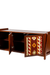 KILIM TV Storage Cabinet - Teak / Legs and Shutter: Teakwood; Body of the Cabinet: Teak veneer and plywood; Shelves