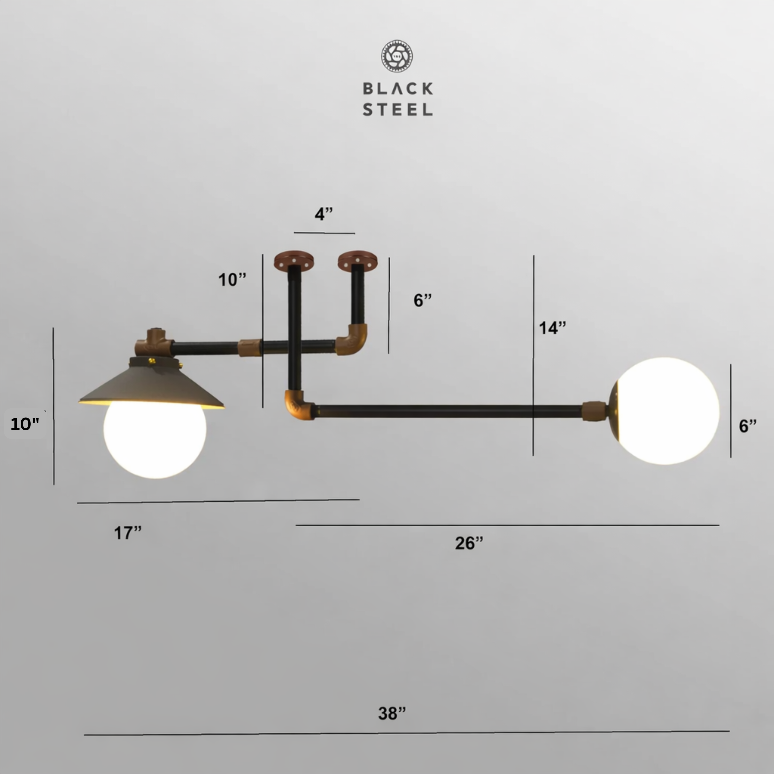 Mechanist Twin-Arm Ceiling Light