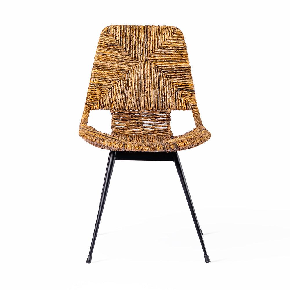 Koh Chair 21 - Abaca & Mild Steel / L:44 x B:55 x H:87 In cm - Indoor Furniture