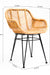 Koh Chair 7 - CM - L:- 53 x W:- 50 x H:- 79 / Mild Steel and Rattan - Indoor Furniture