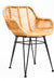 Koh Chair 7 - CM - L:- 53 x W:- 50 x H:- 79 / Mild Steel and Rattan - Indoor Furniture