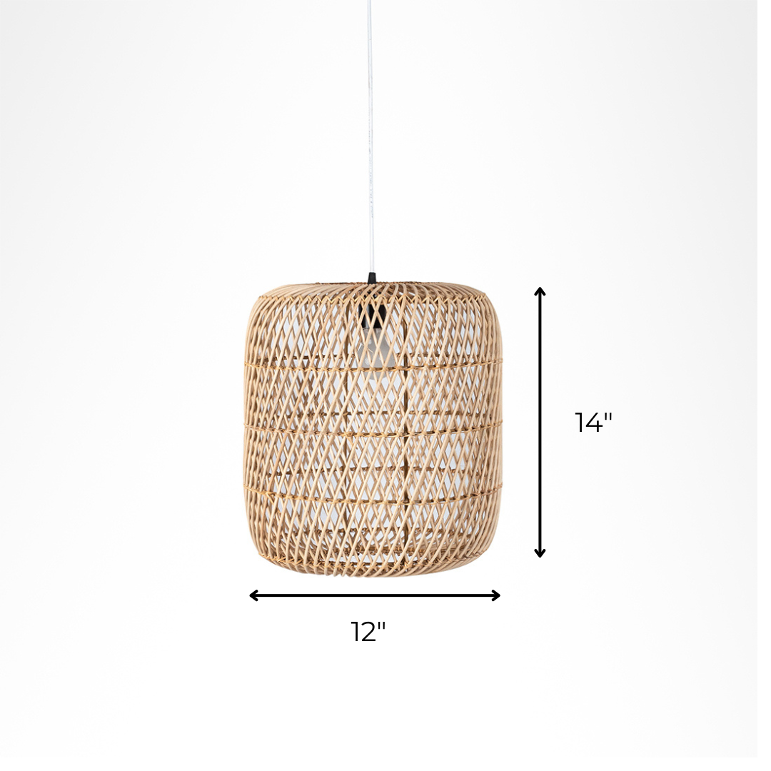 Koh Light 21 - Dia: 12’’ H: 14’’ / Natural / Cane - Lighting