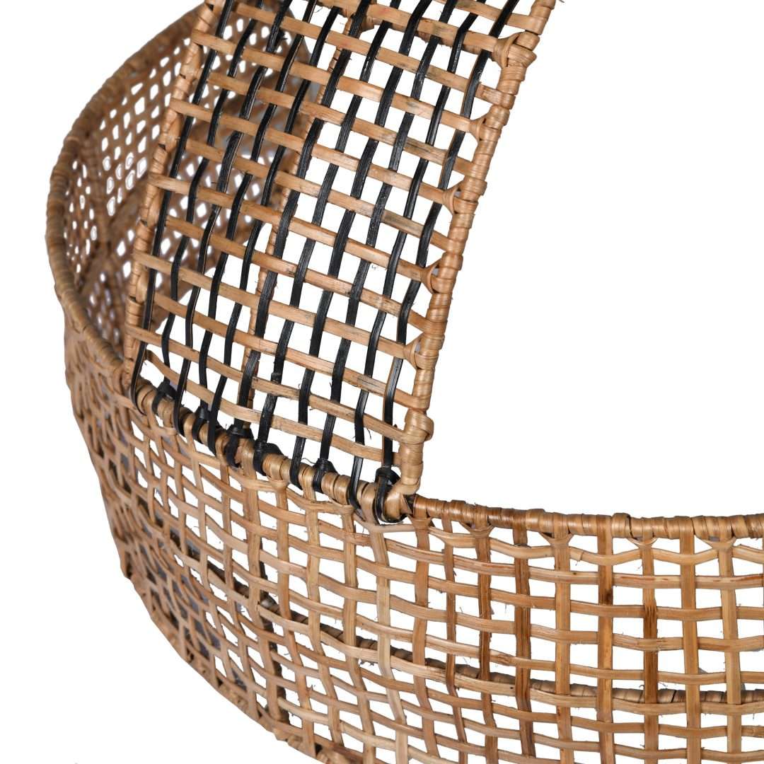 Kohima Cane Pendant Lamp - Natural / Cane and iron / D: 18’’ H: 9’’ - Lighting