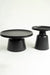 Kol Coffee Table Set of 2 - Large: 73 x 73 x 39 Medium: 49 x 49 in Cms / Black / Aluminium - Furniture