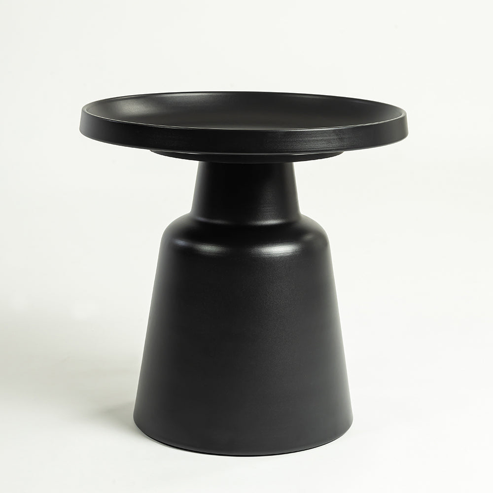 Kol Coffee Table Set of 2 - Large: 73 x 73 x 39 Medium: 49 x 49 in Cms / Black / Aluminium - Furniture