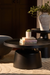 Kol Coffee Table Set of 2 - Large: 73 x 73 x 39 Medium: 49 x 49 in Cms / Black / Aluminium - Furniture